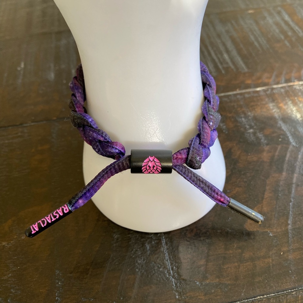 RASTACLAT Galaxy Purple Braided Bracelet with Pink Accent